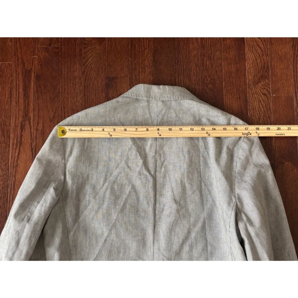 J.Crew Ludlow Blazer 40R Somelos Cotton Linen Grey Striped Sport Coat F0528
